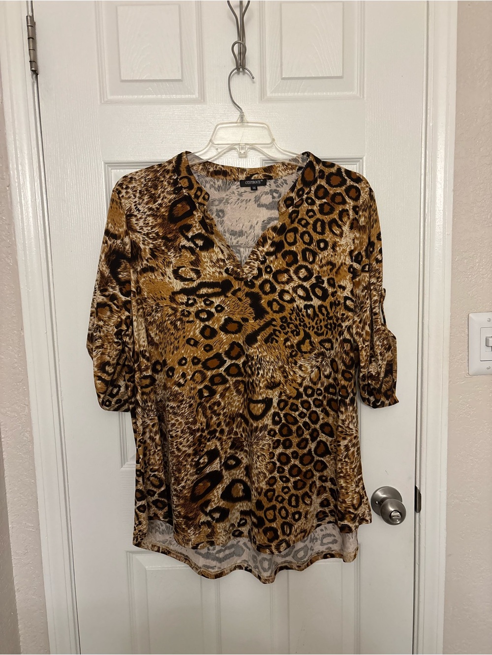 Cheetah Print Blouse - 3XL
